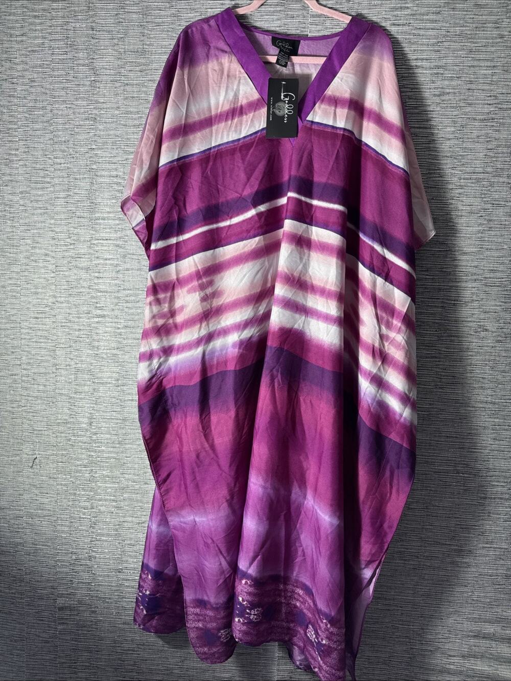 Goddess by Winlar Caftan Dress, Purple, OSFM One Size Fits Most